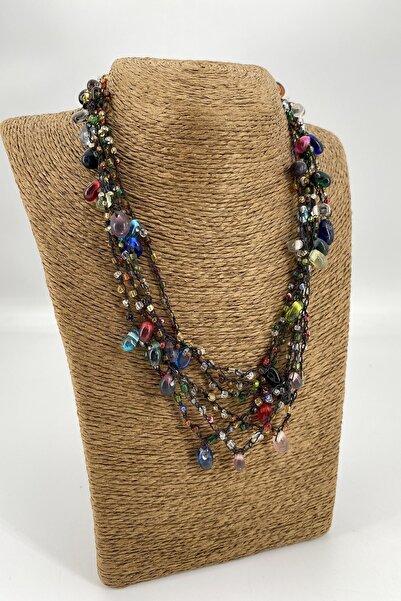 Cocopelli Concept اليدوية الملونة الزجاج الخرز قلادة