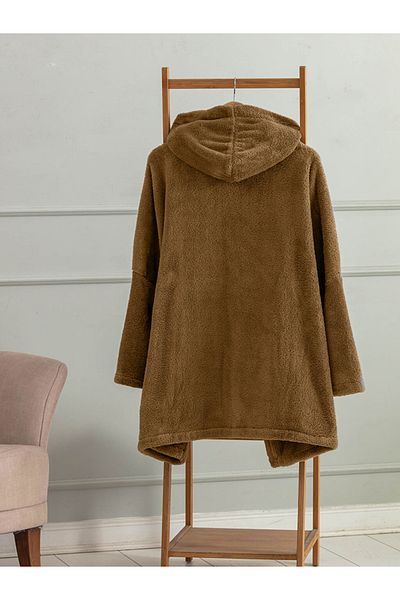 Mulberry Wellsoft Hooded Wearable TV Blanket Unisex Over Size - Camel