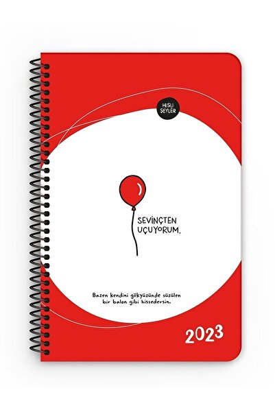 KESKİN COLOR Hisli Şeyler 2023 13 X 19.5 Cm Haftalık Ajanda - Sevinçten Uçuyorum