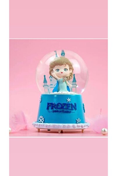 Piraye Hediyelik Eşya Işıklı Frozen Tasarım Orta Boy Müzikli Cam Kar Küresi
