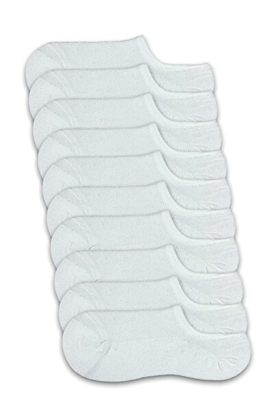 BabyLimon 1. Комплект от 10 качествени невидими бели мъжки чорапи за маратонк...