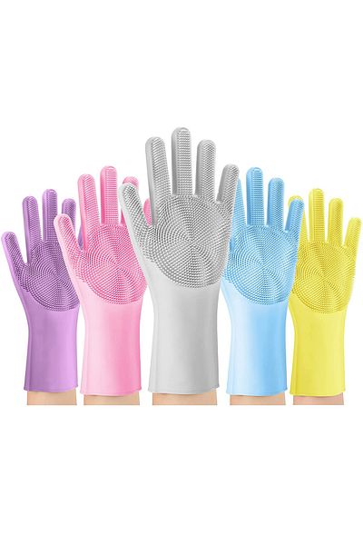 NOYİSKA Multi-Purpose Durable Gloves Heat Resistant Practical Magic Dishwashing Gloves