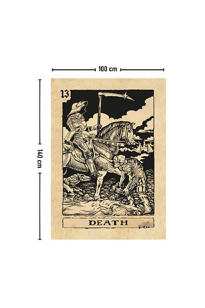 Vagonik Carte de tarot Covor de pânză de perete moarte 140x100 cm-70x100 cm