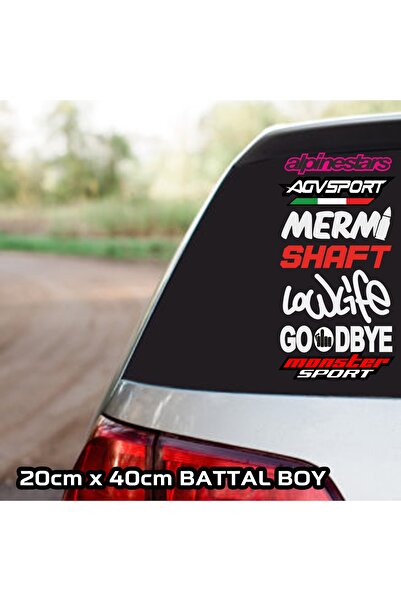 Fresh ملصق تلقائي على النافذة الخلفية حروف - حروف تركية على صندوق السيارة وال...