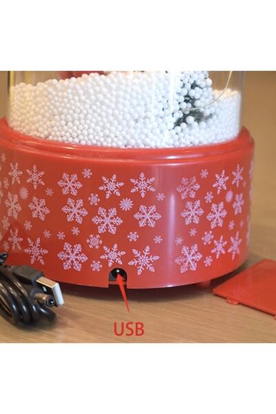 Happystore Noel Led Lamba 8 Müzik Yaratıcı Noel Ağacı Kardan Adam Led Parlayan Süs