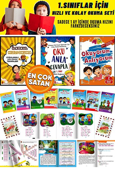 GÖNÜL YAYINCILIK 1.sınıf Hızlı Ve Kolay Okumak Için Muhteşem Set (tam 13 Kitap)