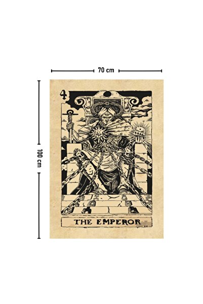 Vagonik Tarot Kartı The Emperor Duvar Örtüsü Halısı 140x100 Cm-70x100 Cm