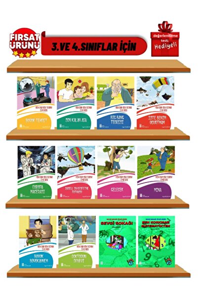 GÖNÜL YAYINCILIK 3. Ve 4.sınıflar Için En Hikaye Seti (12 Kitap Kutulu Ve Hed...