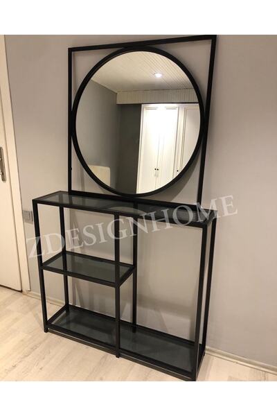 zdesignhome 85 Cm Ayna + 100x25x(90 Cm Yükseklik) Dresuar