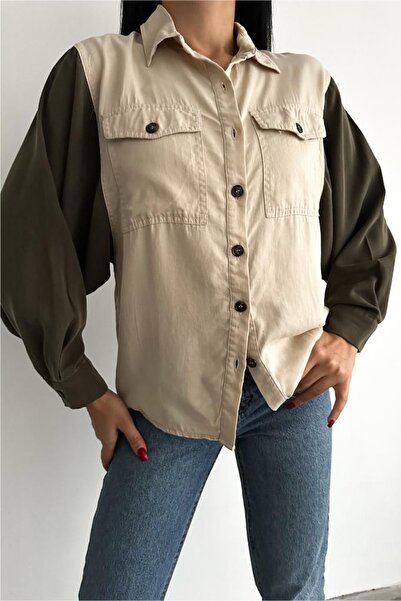 FEMELLE Női dupla zsebgombos részletes kabát