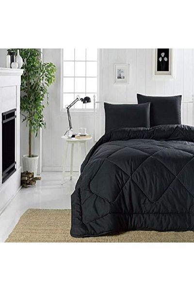 Zarif Home Natural Ranfors King Size Quilt-220/240 cm Black