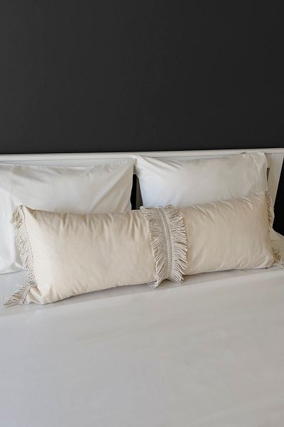 RİTMOHOME Μαξιλάρι Bohemian Scandinavian Long 40x100 με φούντα (με γέμιση μέσα)