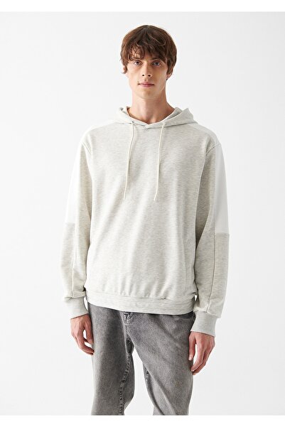 Mavi Kapüşonlu Gri Sweatshirt 0610979-82498