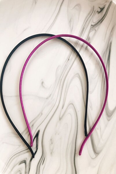 Yeşim Aksesuar تاج نسائي رفيع من الساتان مكون من قطعتين، تاج نسائي مرن مغطى ب...