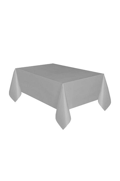 Parti dolabı Silver Birthday Party Tablecloth Plastic And Disposable