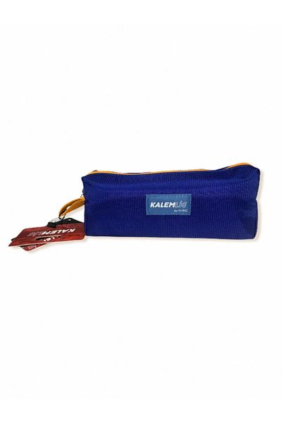 Kalemlig Tım Middle Imperteks Fabric Single Compartment Pencil Bag - Blue Campaign
