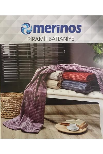 Merinos Tomurcuk Pyramid Double Blanket