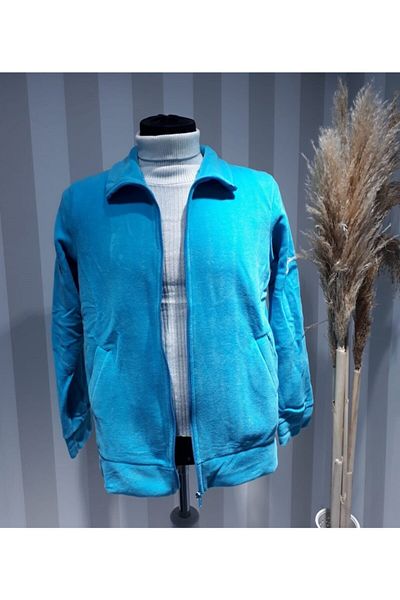 nacar çarşı Unisex Thick Winter Warm Front Zippered Fleece