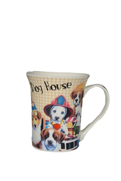 Bahat كوب بورسلين مطبوع عليه بيت الكلب