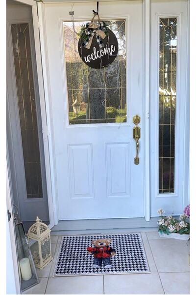 Brillant Çağdaş Sevgililer Günü Kaymaz Taban Kapı Önü Paspası (ebat 50x70)