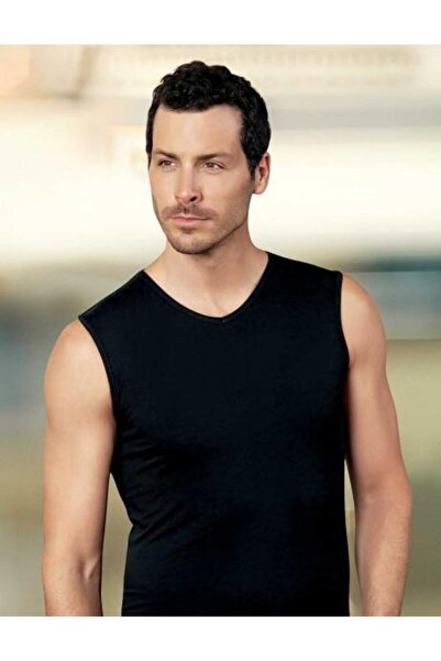 Şahinler 3-paket Sa likrom Fit kroj muška majica bez rukava V-izrez crne boje