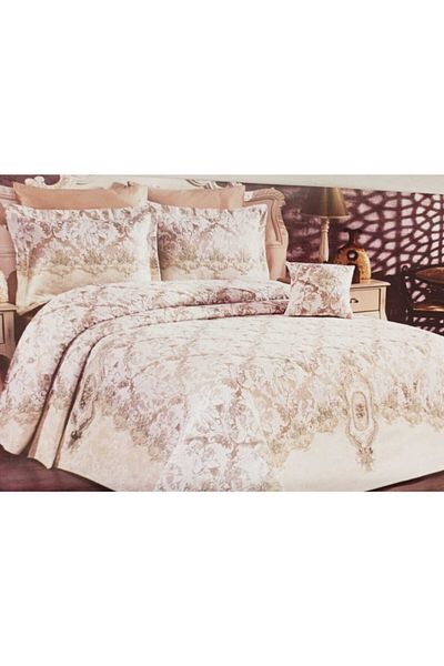 Vinaldi Uckız Home Beyza Double Pique Set 7 Pieces Cappuccino