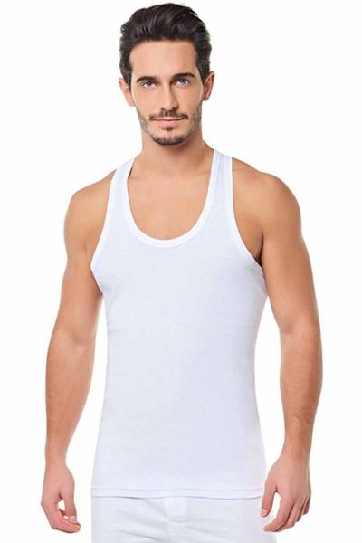 Tutku Ανδρικό εσώρουχο White Sportsman Rib 6 τεμαχίων