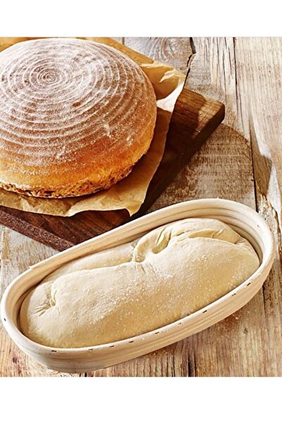 SepetçiBaba Melina - Oval Bambu Mayalama Sepeti 25 Cm