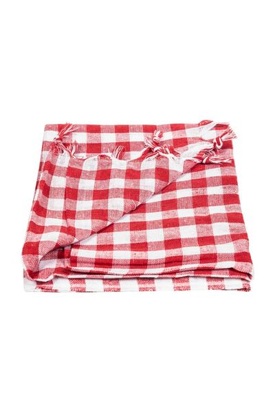 GOLDRİSE Multi-Purpose Tableware Cloth & Picnic Cloth Tableware Cloth 140 X 140 Cm Red