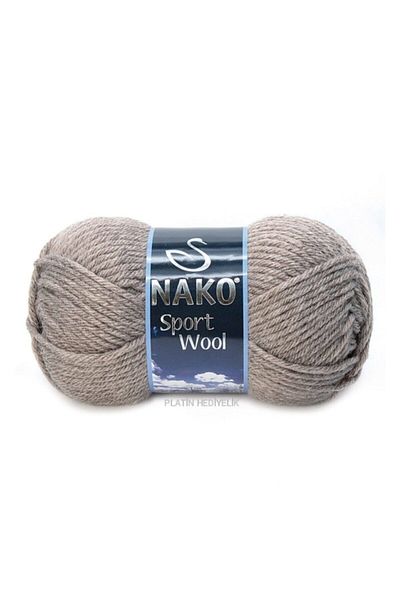 NAKO ( 5 Pieces ) Sport Wool 23294 Beige Hand Knitted Threads Vest Cardigan Thread Scarf Sweater Thread