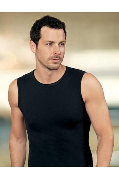 Şahinler Ανδρικό εσώρουχο 3 συσκευασιών Lycra Fit Cut με στρογγυλή λαιμόκοψη μαύρο χρώμα