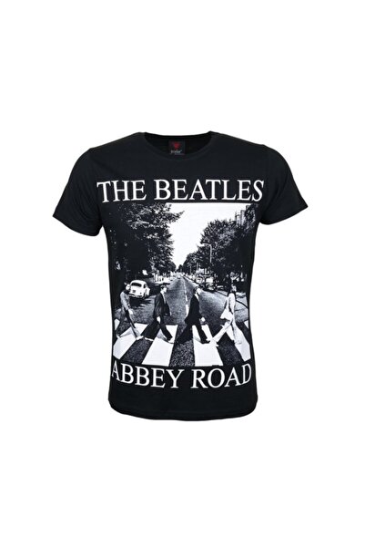 StüdyoÜmitTişört تي شيرت مطبوع عليه فرقة البيتلز آبي رود - قطن ممشط