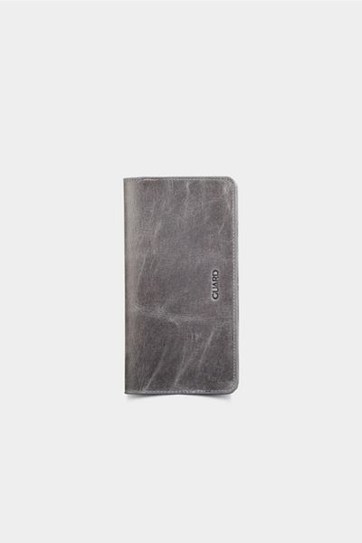 GUARD Leather Men's/Women's Portfolio Wallet with Phone Port - Gray Crazy