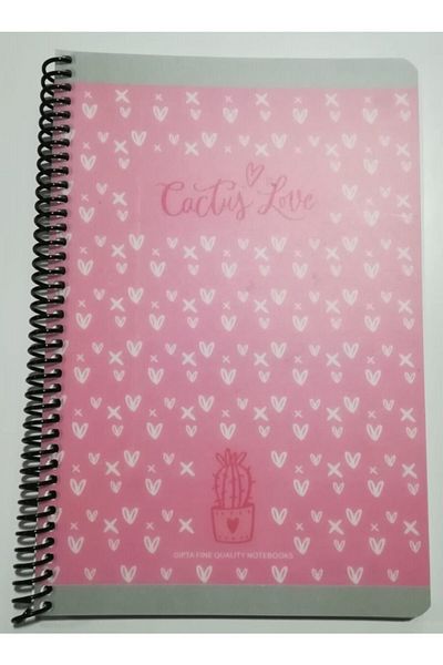 Gıpta Cactus Love 17x24 Copertă rigidă în spirală în carouri