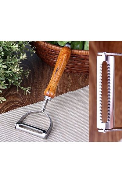 Ün-Ev Vegetable Fruit Peeler with Wooden Handle