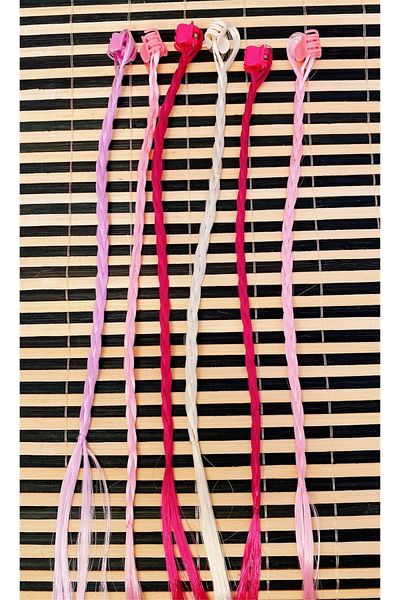 Yeşim Aksesuar Girl's Colorful Hair Braid 6 Pieces
