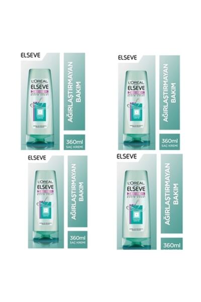 ELSEVE Saç Kremi 360ml 3 Mucizevi Kil Bakım Kremi X4 Adet