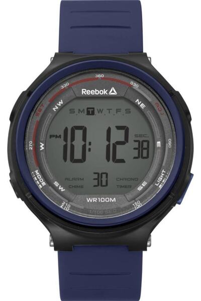 Reebok Men's Navy Blue Digital Silicone Wrist Watch Rd-Kls-G9-Papn-Wn