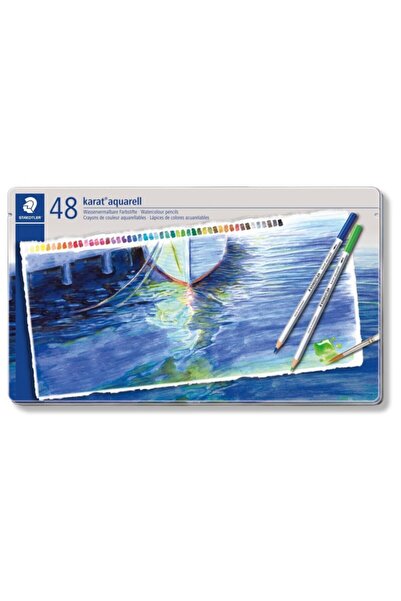Staedtler Karat Aquarell Kuru Boya Kalemi 48 Renk Metal Kutulu 125-m48