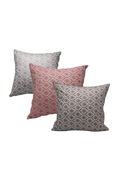 Finezza Melisa Damask cu imprimeu Duck Fabric Brown&red&Silver Pernă 45*45 cm...