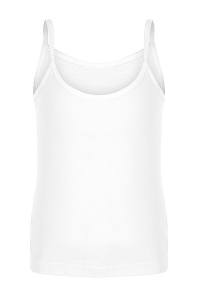 Güryıldız White Ribbed Rope Strap Girls' Undershirt - Pack of 3 27214