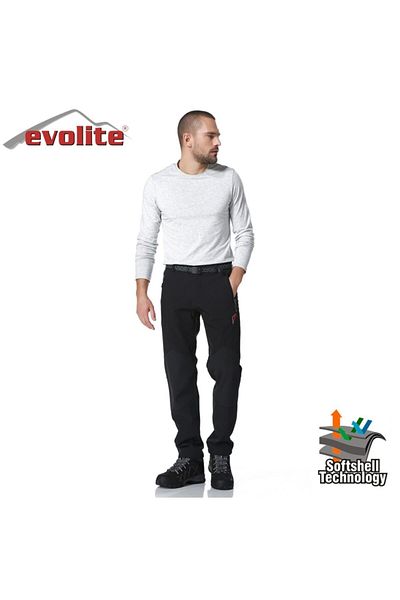 Evolite Men's Black Sports Pants Blackhole Softshell