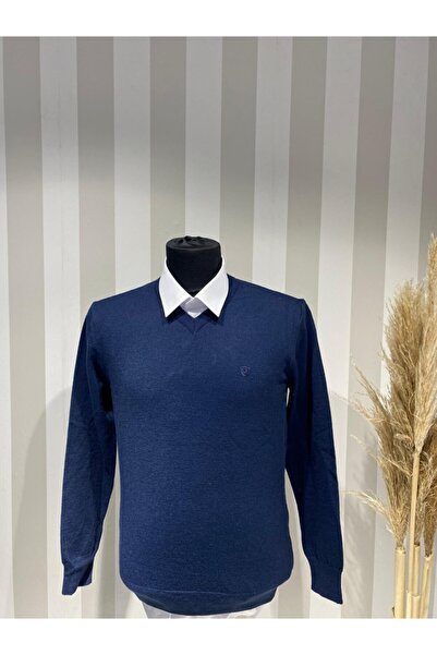 nacar çarşı Pulover pentru bărbați tricotaj cu decolteu în V