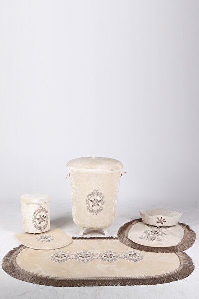 Bonny Home Σετ μπάνιου καφέ βιζόν 6 τεμαχίων