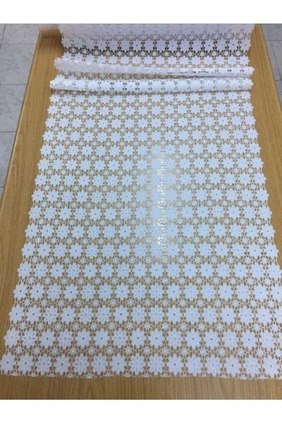 Seron 50 cm x 5 metri Husa de raft din dantela alba