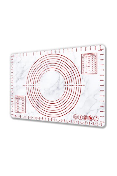 Decorita Classic Marble Look| Glass Dough Rolling Mat| 40cm X 60cm