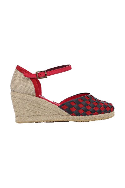 GokceKundura06 Дамски сандали с подплата от лен и ток