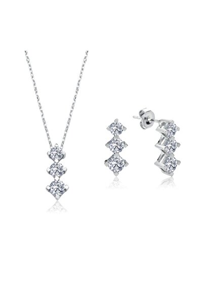 Mia Vento Mia Zirconia Taşlı Tria Gümüş Ikili Set