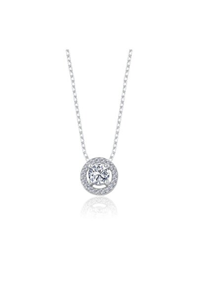 Mia Vento 0.50 Karat Mia Zirconia Büyülü Işıltı Gümüş Tektaş Gümüş Kolye