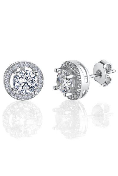 Mia Vento 1.50 Karat Mia Zirconia Büyülü Işıltı Tektaş Gümüş Küpe